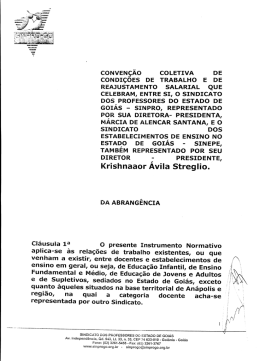 CONVEN&Ccedil;&Atilde;O COLETIVA DE