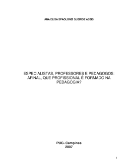 especialistas, professores e pedagogos