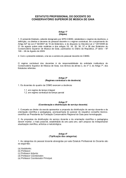 Estatuto Profissional do Docente