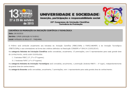 Premia&ccedil;&atilde;o de Inicia&ccedil;&atilde;o Cient&iacute;fica e Tecnol&oacute;gica - 19h00