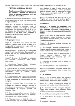 PORTARIA GR-6.349, de 10-9-2013 Disp&otilde;e sobre a elei&ccedil;&atilde;o do