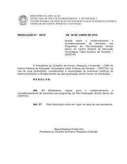 Resolu&ccedil;&atilde;o n&ordm; 04 - Cefet-RJ