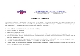 108/2004 - MEDICINA - Nomeação por Departamento das