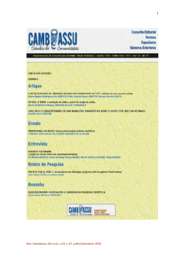 REVISTA CAMBIASSU Chamada de Trabalhos
