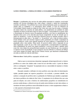 sA&Uacute;DE E PERIFERIA - XIII Semana de Ci&ecirc;ncias Sociais UFSCar