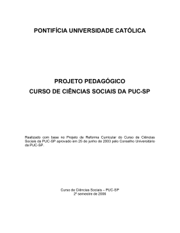 Projeto Pedagógico - PUC-SP