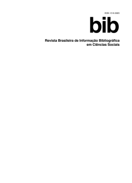 Revista Brasileira de Informa&ccedil;&atilde;o Bibliogr&aacute;fica em Ci&ecirc;ncias Sociais