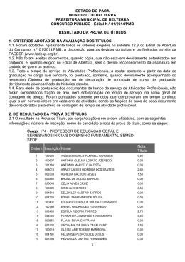 Resultado da Prova de T&iacute;tulos - Concursos