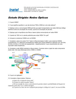 Estudo Dirigido TP319 - Redes Ópticas