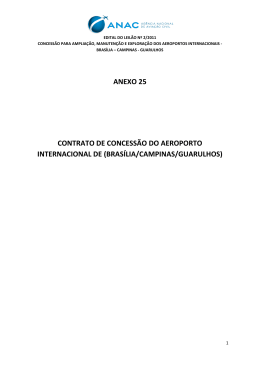 ANEXO 25 CONTRATO DE CONCESS&Atilde;O DO AEROPORTO