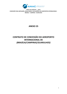 ANEXO 25 CONTRATO DE CONCESS&Atilde;O DO AEROPORTO
