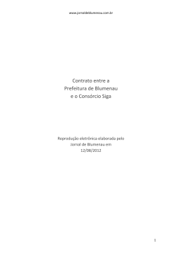 Leia AQUI o contrato entre o Cons&oacute;rcio Siga e a Prefeitura