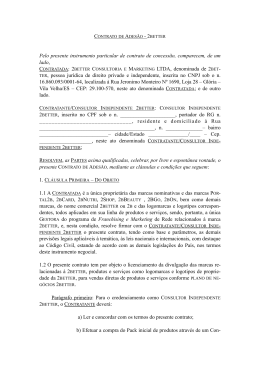 Pelo presente instrumento particular de contrato de concessão