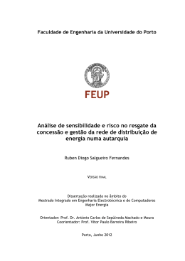 An&aacute;lise de sensibilidade e risco no resgate da concess&atilde;o e gest&atilde;o