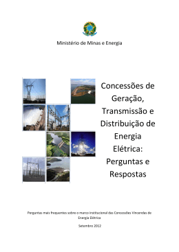 Perguntas e Respostas - Ministério de Minas e Energia