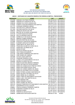 1ª convocação do cadastro de reserva