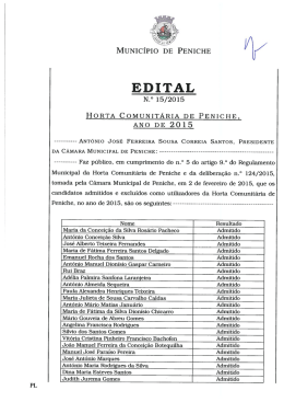 Edital N.º 15/2015 - Câmara Municipal de Peniche
