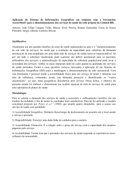 Aplica&ccedil;&atilde;o do Sistema de Informa&ccedil;&otilde;es Geogr&aacute;ficas em conjunto com