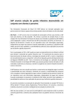 SAP anuncia solu&ccedil;&atilde;o de gest&atilde;o tribut&aacute;ria desenvolvida em conjunto