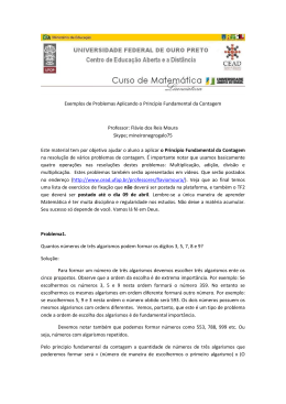 Exemplos e exercicios utilizando principio - CEAD
