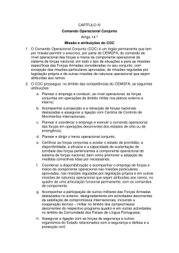 CAPÍTULO IV Comando Operacional Conjunto Artigo 14.º