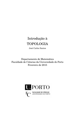 Introdu&ccedil;&atilde;o &agrave; Topologia - Universidade do Porto