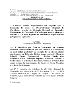 A Comissão Central Organizadora em conjunto com a Secretaria de