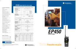 Catálogo Motorola EP 450 com Visor
