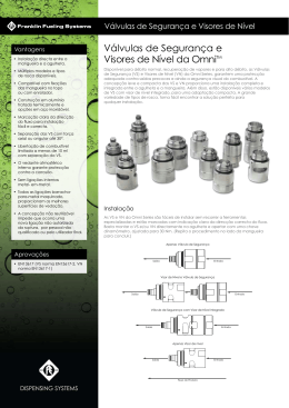 V&aacute;lvulas de Seguran&ccedil;a e Visores de N&iacute;vel da OmniTM