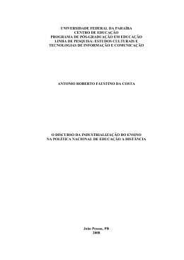 O Discurso da industrializa&ccedil;&atilde;o do ensino na pol&iacute;tica