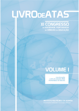 Livro de Atas do XI Congresso da Sociedade Portuguesa de