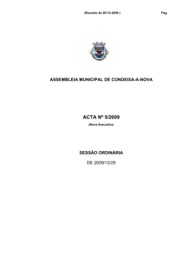 ACTA N&ordm; 5/2009 - C&acirc;mara Municipal de Condeixa-a-Nova
