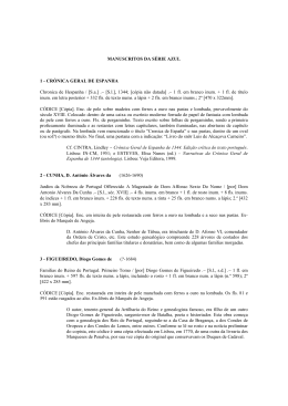 Cat&aacute;logo Manuscritos S&eacute;rie Azul - Academia das Ci&ecirc;ncias de Lisboa