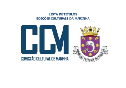lista de t&iacute;tulos edi&ccedil;&otilde;es culturais da marinha