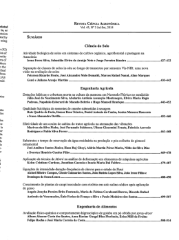 REVISTA CI&Ecirc;NCIA AGRON&Ocirc;MICA