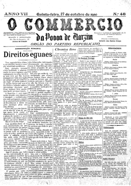 Direitos iguais / A C&acirc;mara Municipal / Juntas de Par&oacute;quia / Partido