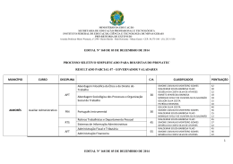Resultado Parcial 7 Governador Valadares