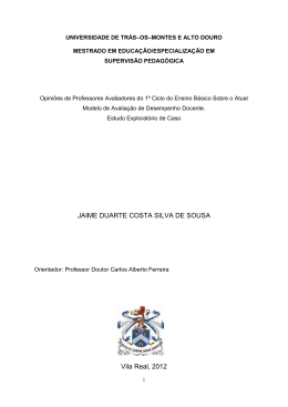 JAIME DUARTE COSTA SILVA DE SOUSA Vila Real, 2012