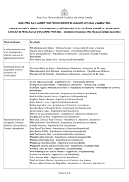 RESULTADO DA CHAMADA PARA