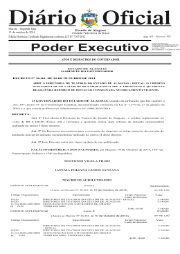 Poder Executivo - Di&aacute;rio Oficial