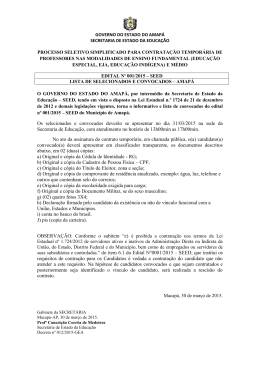 amap&aacute; - processo seletivo