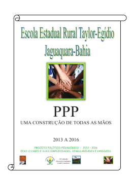 Colégio Estadual Rural Taylor-Egídio - PPP 2013-2016
