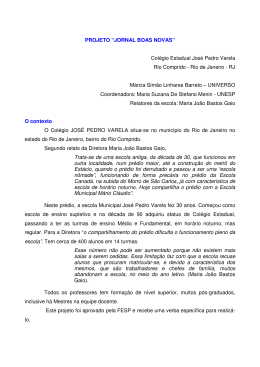 PROJETO &ldquo;JORNAL BOAS NOVAS&rdquo; Col&eacute;gio Estadual Jos&eacute;
