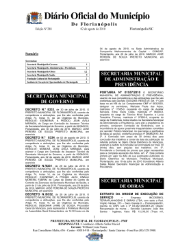 Diario Oficial edição 288 - Prefeitura Municipal de Florianópolis