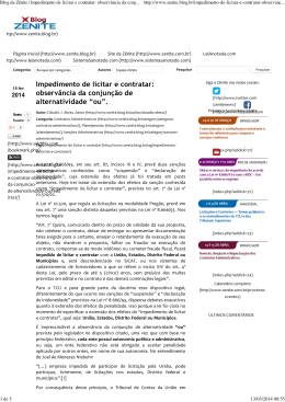 (Blog da Z\352nite | Impedimento de licitar e contratar: observ