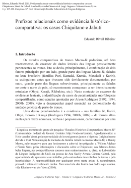 Prefixos relacionais como evid&ecirc;ncia hist&oacute;rico