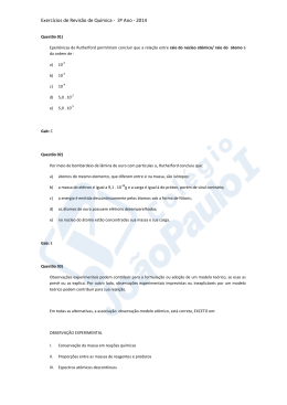 Exerc&iacute;cios de Revis&atilde;o | Qu&iacute;mica | Col&eacute;gio Jo&atilde;o Paulo I/ Unidades