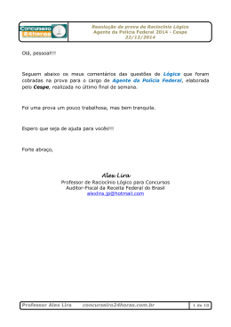 Agente da PF 2014 - Racioc&iacute;nio L&oacute;gico