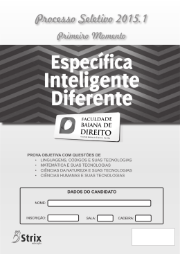 Processo Seletivo 2015.1 - 1&ordm; Momento