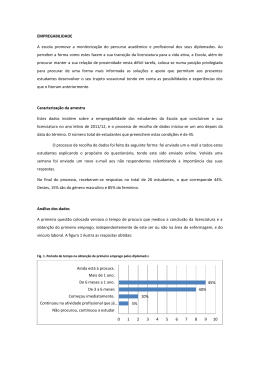 Relatório de empregabilidade 2013 (8º curso)